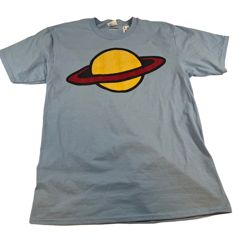 Light Blue Rugrats Chucky’s Saturn Men's Short Sleeve Graphic Tee Sz M